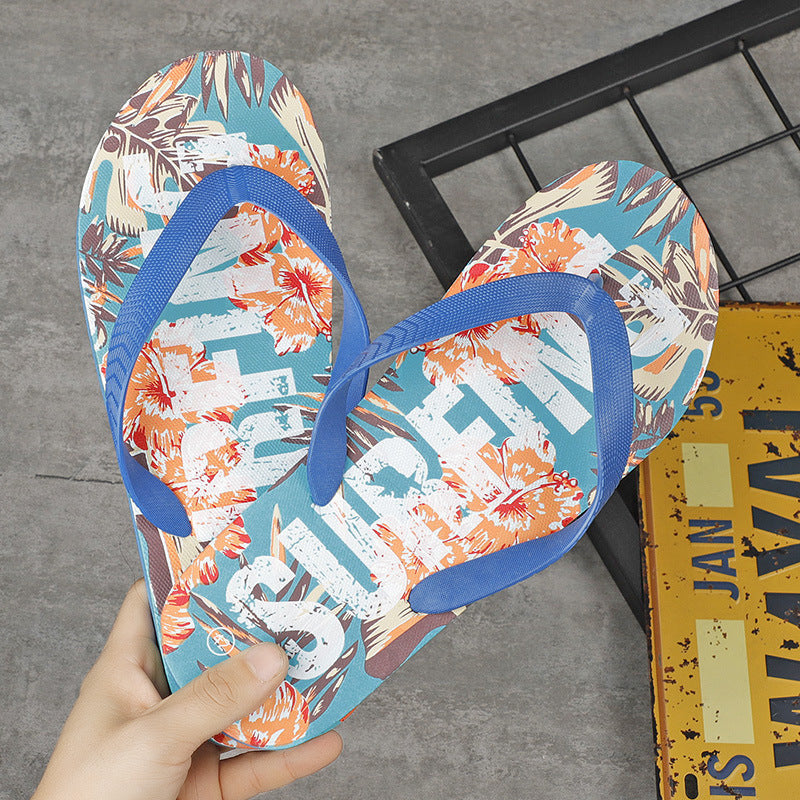 Summer New Style Beach Flip Flops Casual Men's Flip Flops Outer Wear Beach Slippers Sandals
