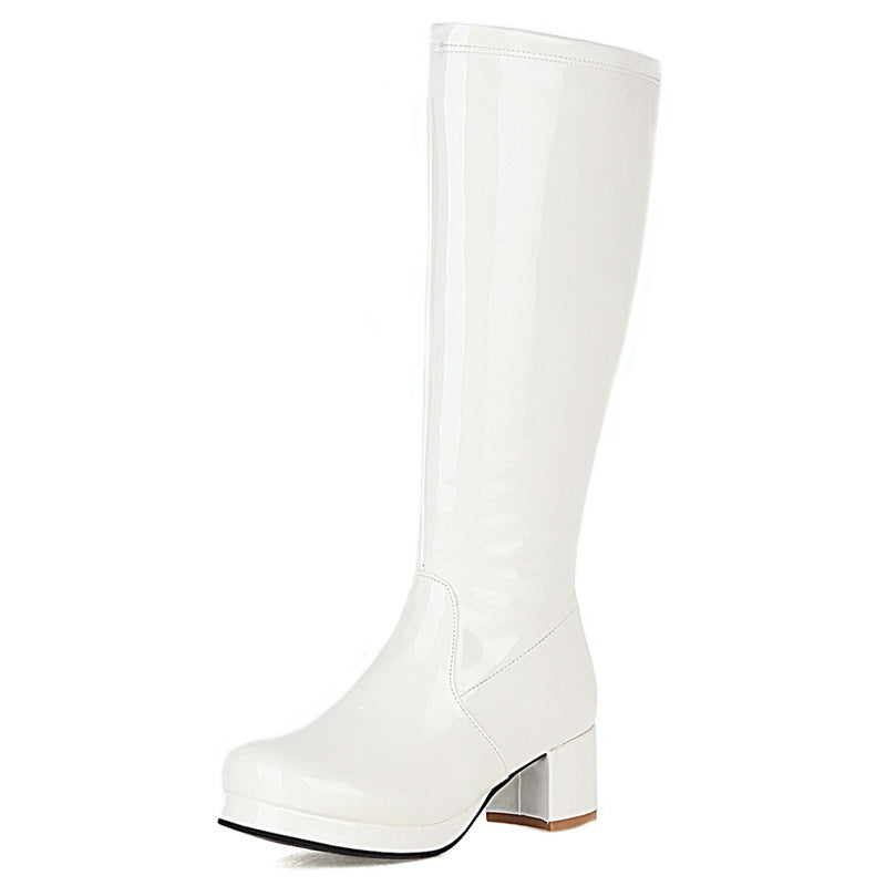 New Mid-Heel High Boots Lolita Lo Women'S Boots Plus Size