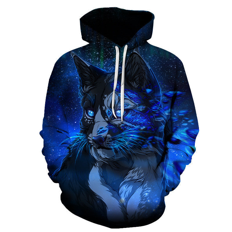 3D Digital Print Hooded Couple Sweatshirt