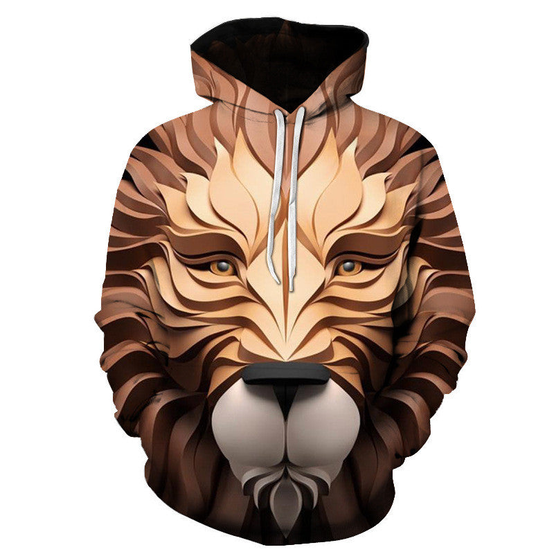 3D Digital Print Hooded Couple Sweatshirt