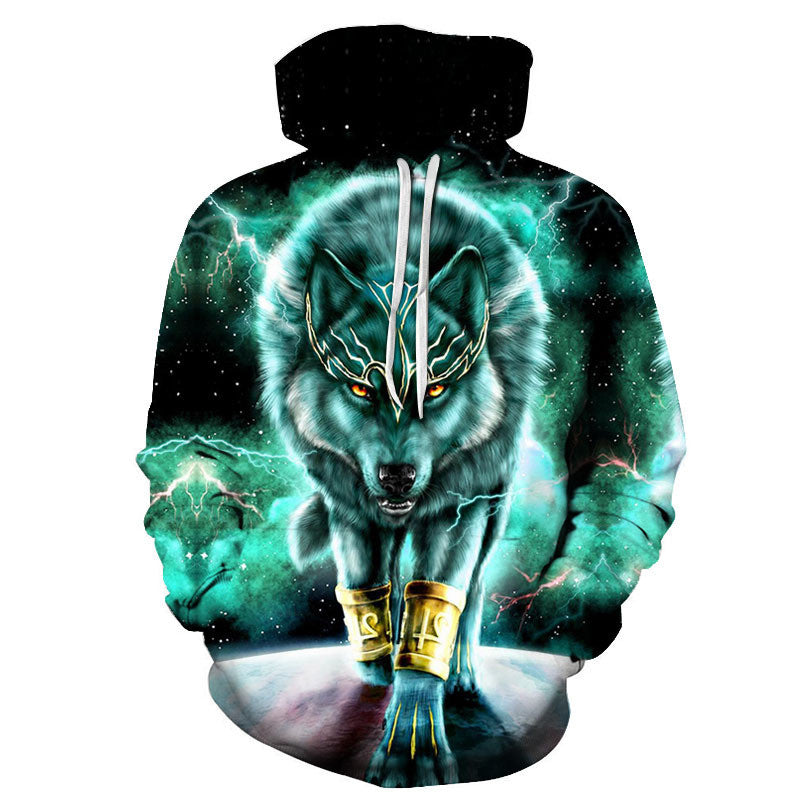 3D Digital Print Hooded Couple Sweatshirt