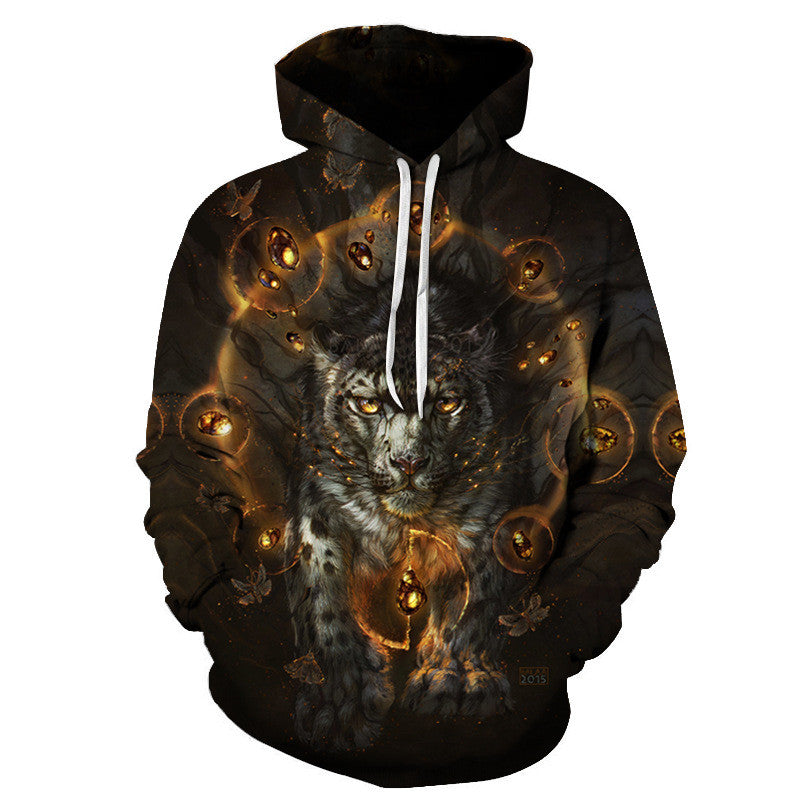 3D Digital Print Hooded Couple Sweatshirt