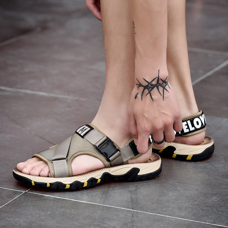 Sandals Men's New Beach Shoes 46 Men's Slippers 47 Dual-use Personality Non-slip Sandals