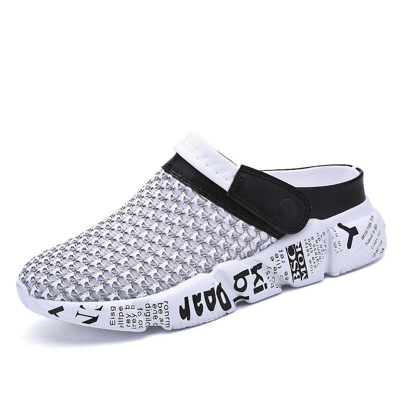 Men's Mesh Honeycomb Dense Mesh Outdoor Beach Half Slippers