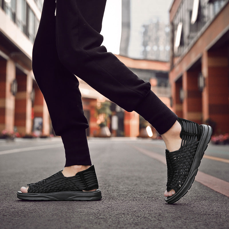 Men's Casual Set Foot Woven Sandals