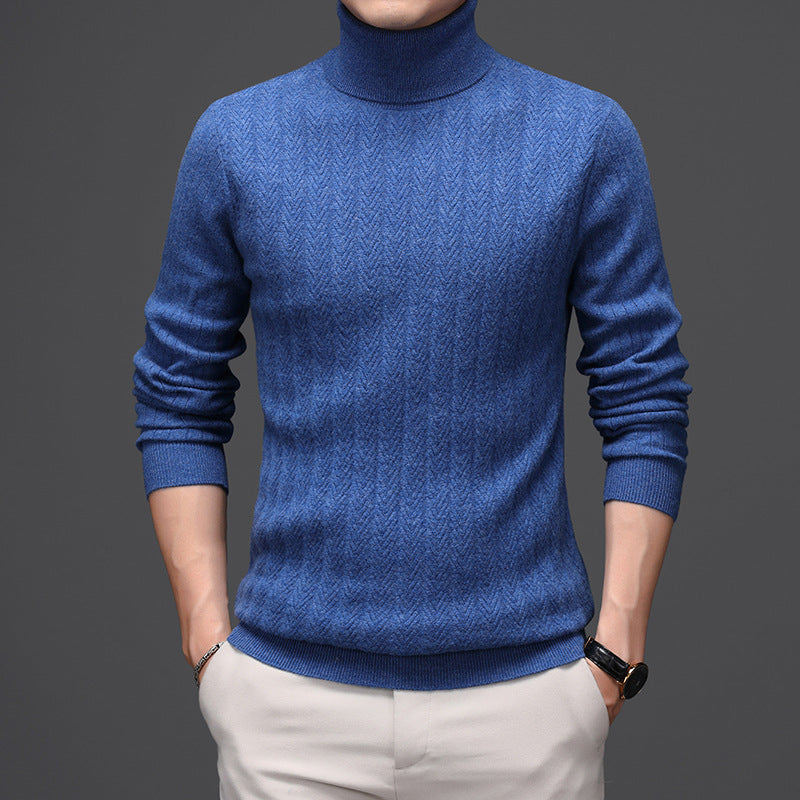 Pure Wool Thick Striped Pullover Sweater