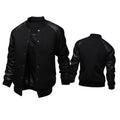 Large pocket slim baseball shirt jacket
