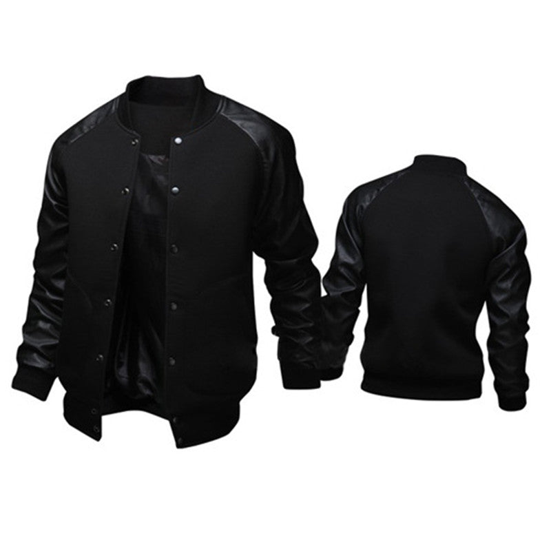 Large pocket slim baseball shirt jacket