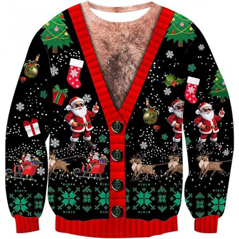 Christmas Tree Style Old Man Dance Dress Up Sweater