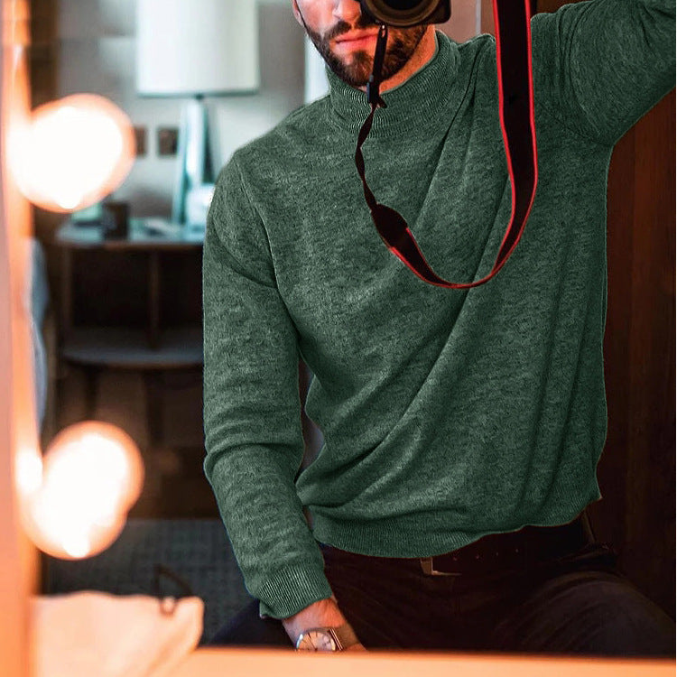 Turtleneck Knitted Base T-shirt