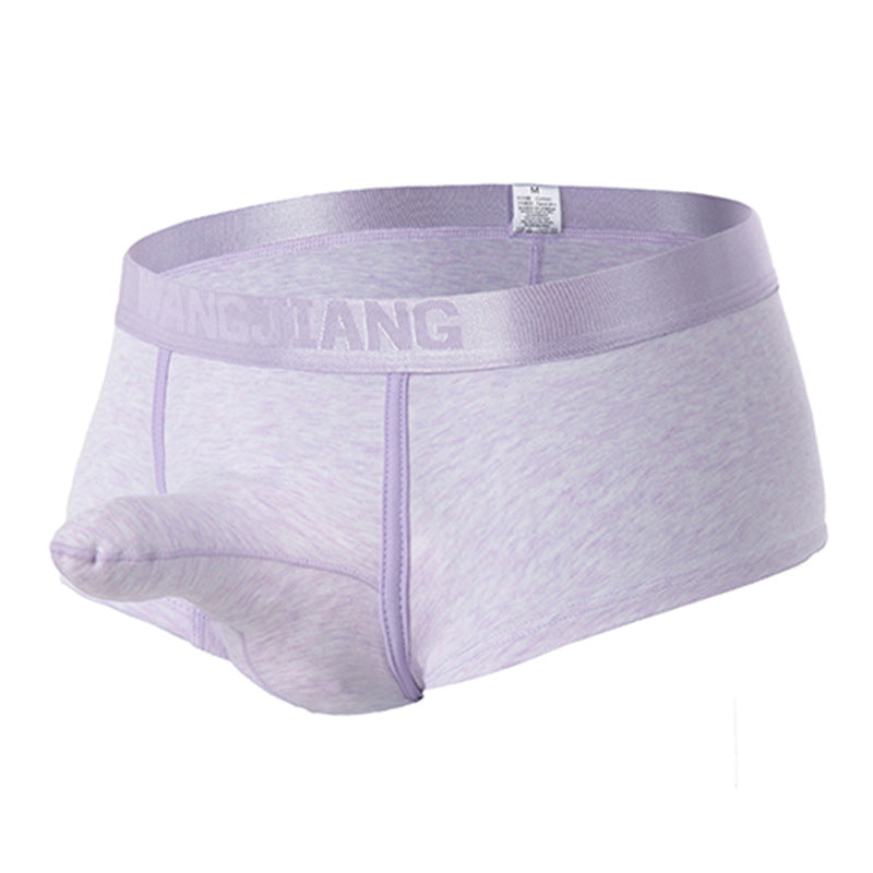 Men's Low Waist Solid Color Cotton Breathable Comfortable Boxers Underwear Boxer