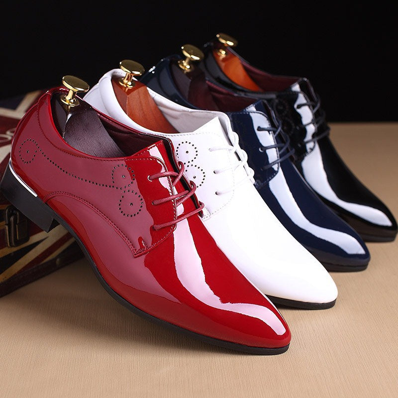 Leather Men Business Casual Dress Shoes