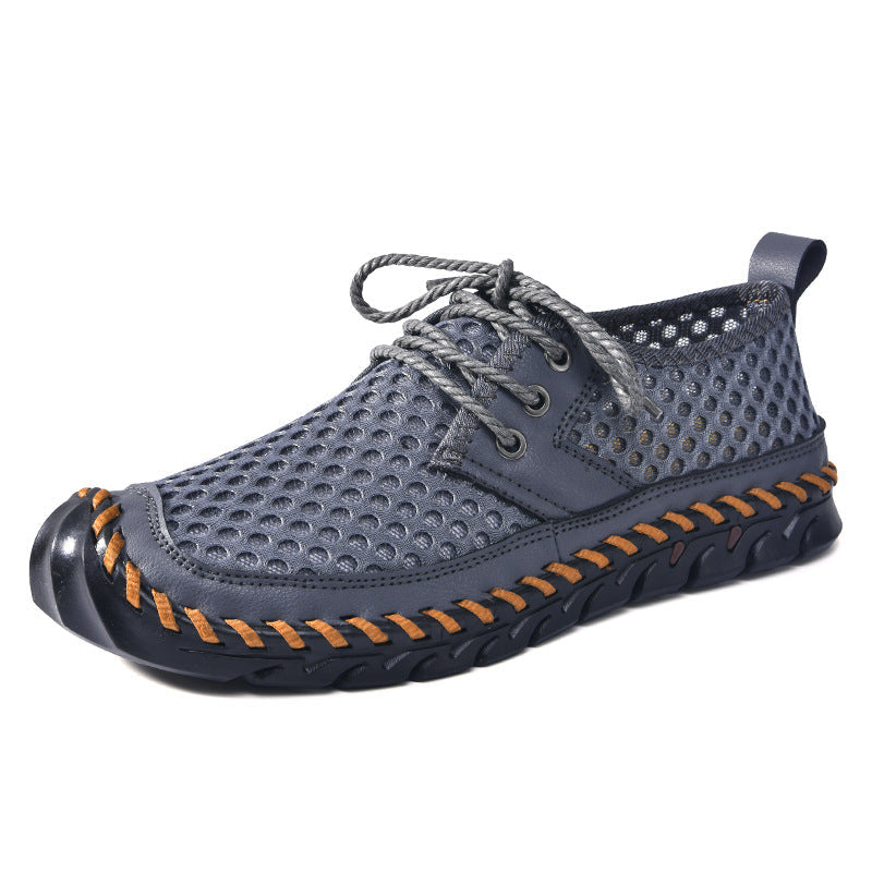 Men's Casual Lightweight Slip-on Plus Size Sports Mesh Shoes