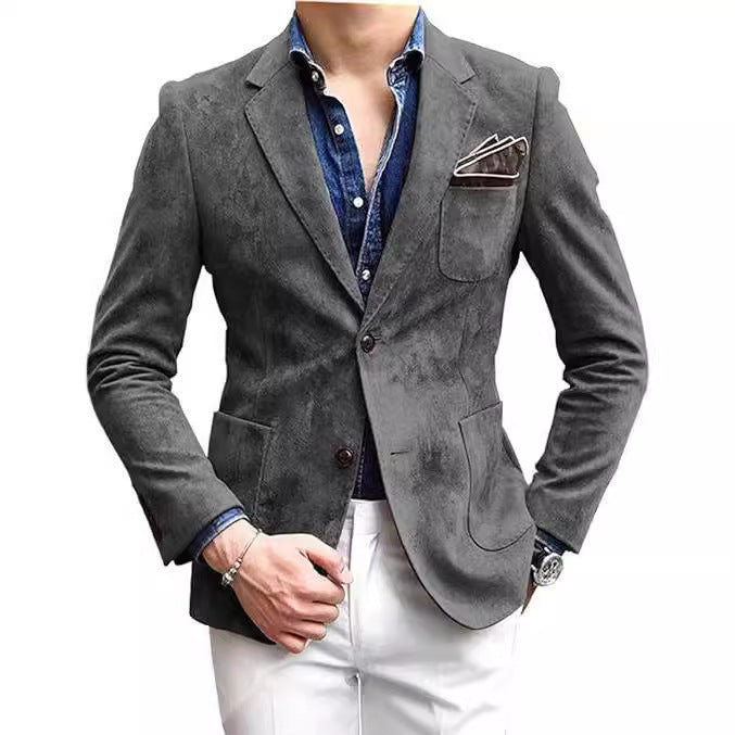 Men's Solid Color Loose And Versatile Suit Jacket