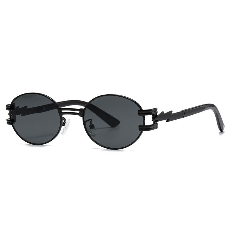 Round Frame Trendy Sun Protection Sunglasses