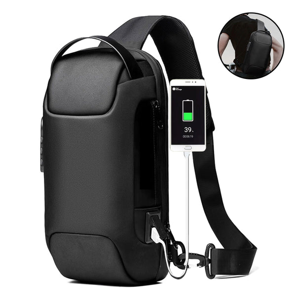 Men's Waterproof Oxford Multifunction Crossbody Bags Anti-theft Shoulder Bags Messenger Sling Chest Bag Pack For Male