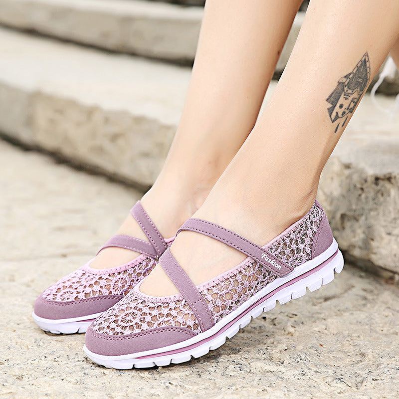Women's Shoes Summer Lace Breathable Casual