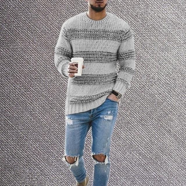 Striped casual sweater