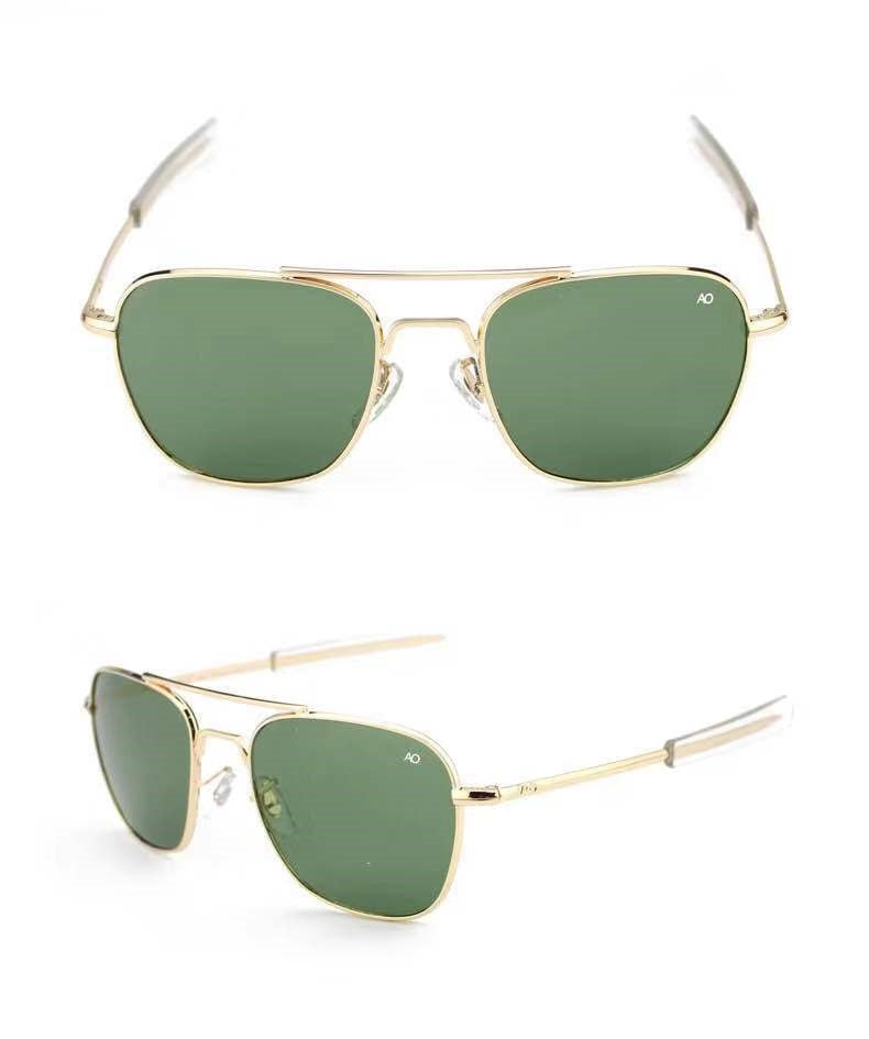 Men's HD tempered glass frame sunglasses