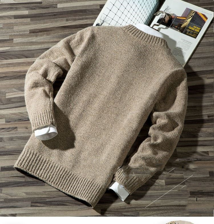 Round neck pullover student knit sweater