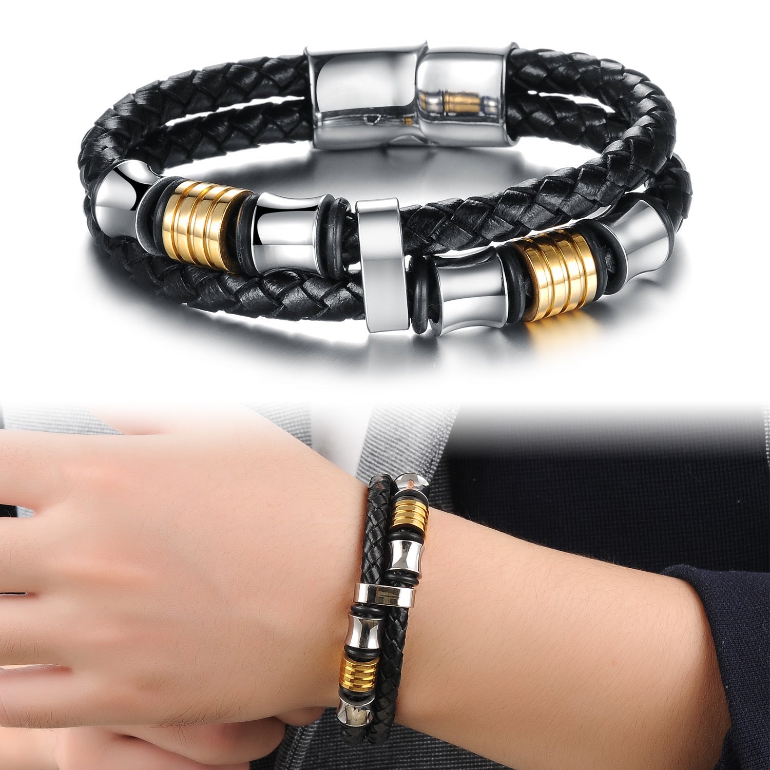 Magnetic Buckle Knitted Bracelet