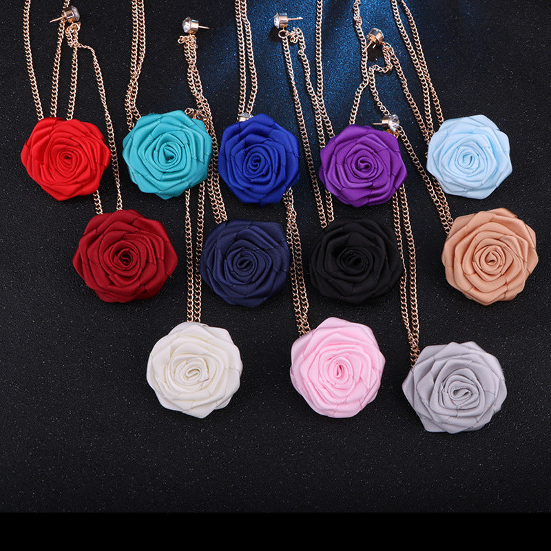 Handmade Rose Brooch Tassel for Suit