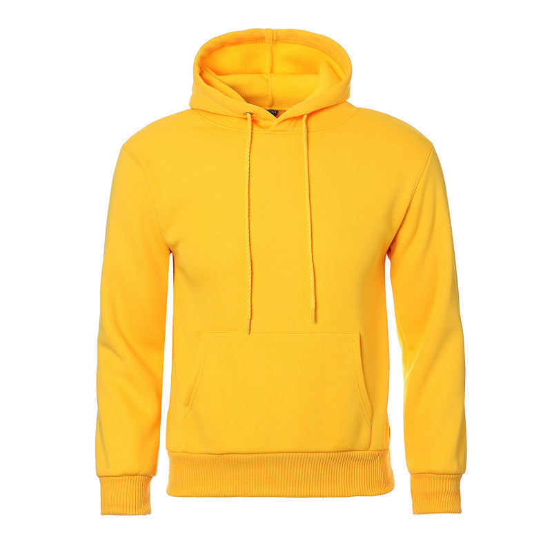 Velvet Solid Pullover Hoodie