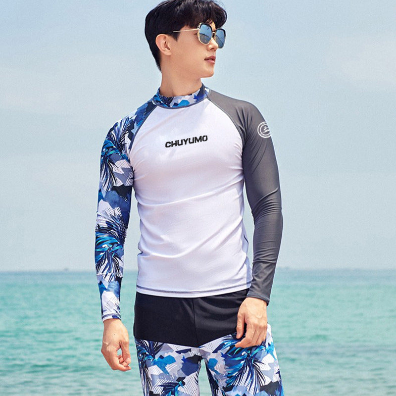 Surfing Suit Men's Long-sleeved Swimsuit Quick-drying