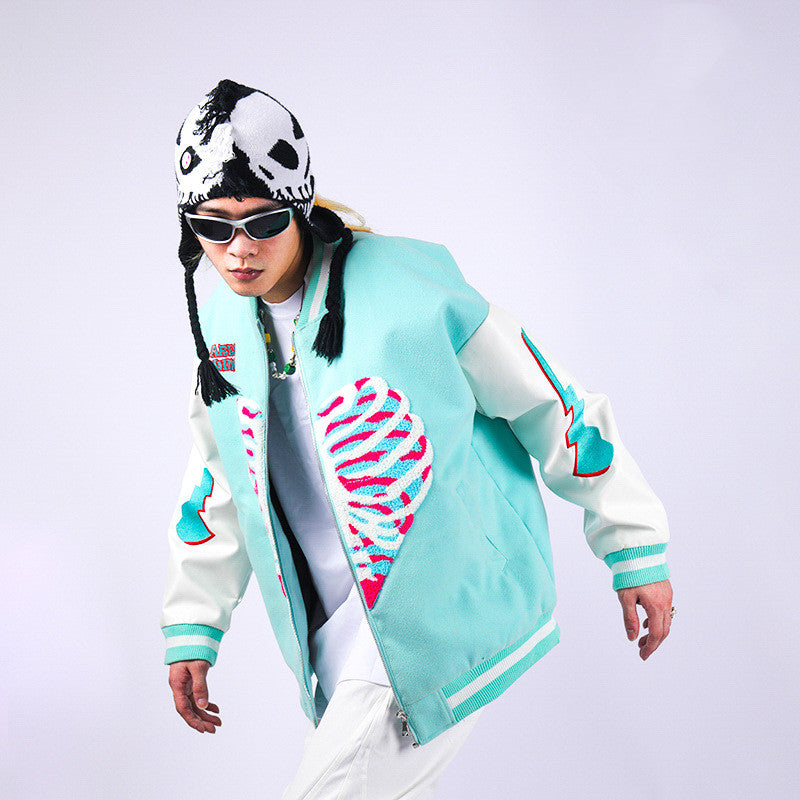 American High Street Retro Baseball Uniform Casual Loose