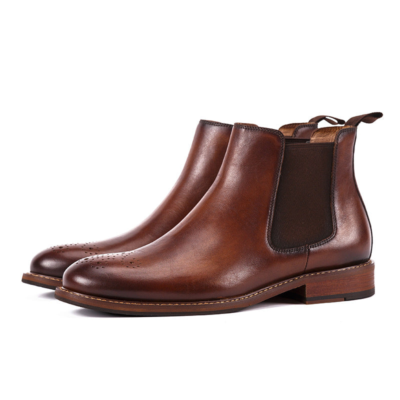 Leather Casual Short Boots Martin Leather