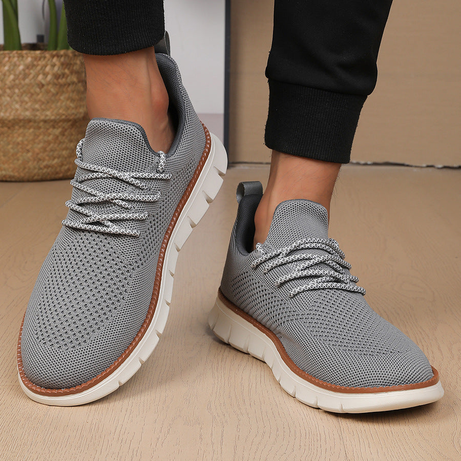 Men's Fashionable Flying Woven Surface Breathable Sneaker