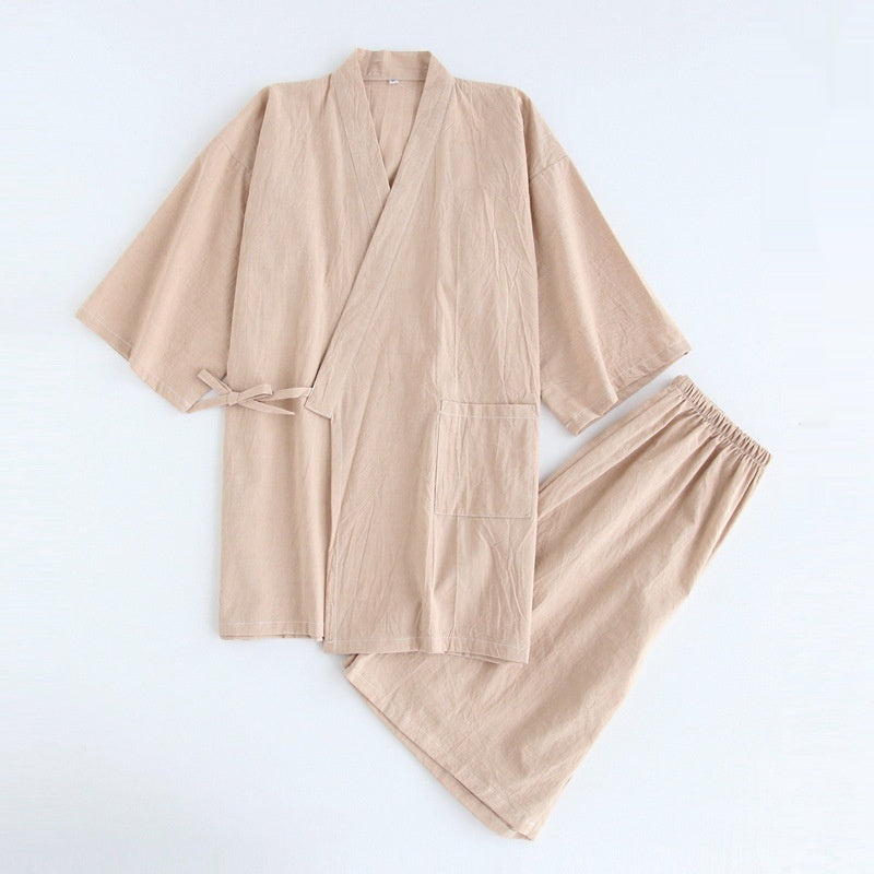 Japanese Men's Kimono Pajamas Short-sleeved Shorts