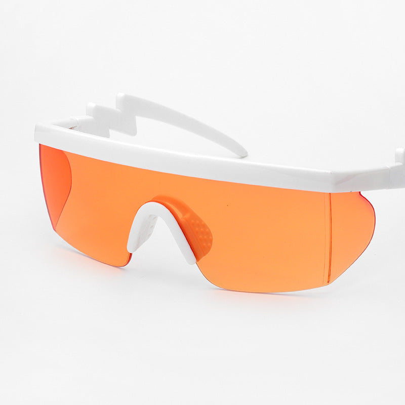 Sports Sunglasses Curved Foot Piece One-piece Real Film Colorful Night Vision UV-proof Sunglasses
