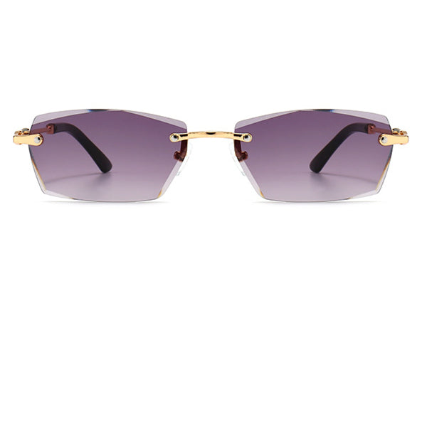 Frameless Trim Sunglasses Personality Jelly Color