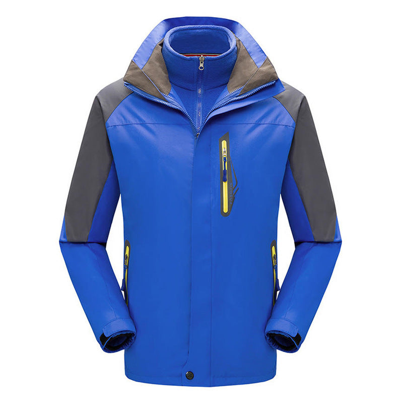 Winter Fleece-lined Thickened Three-in-one Shell Jacket Outdoor Windproof Waterproof Mountaineering Suit