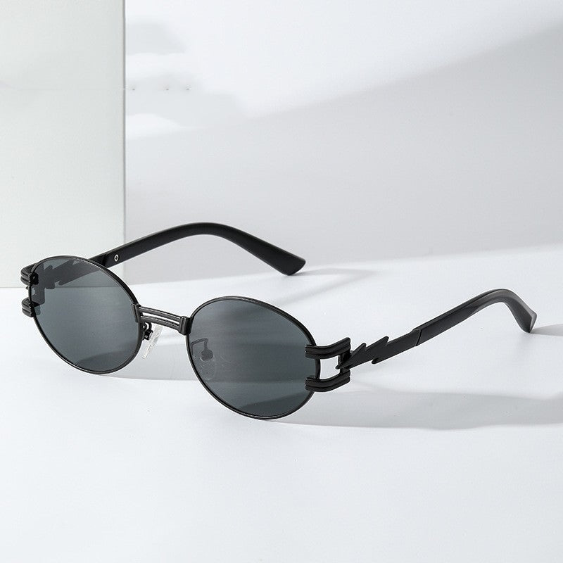 Round Frame Trendy Sun Protection Sunglasses