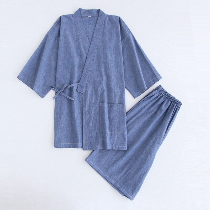 Japanese Men's Kimono Pajamas Short-sleeved Shorts
