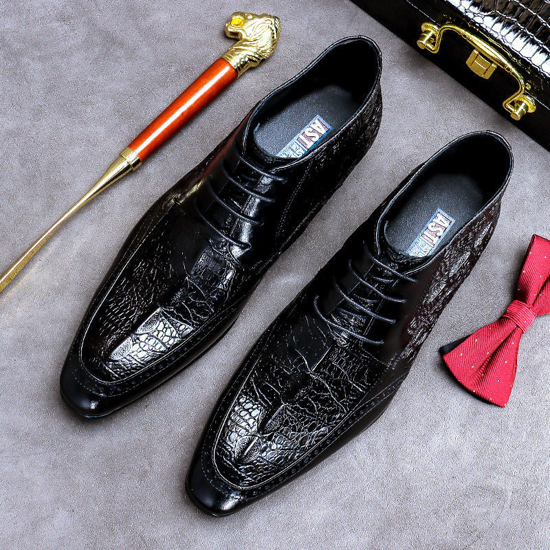 New Men's Cowhide High Casual Boots