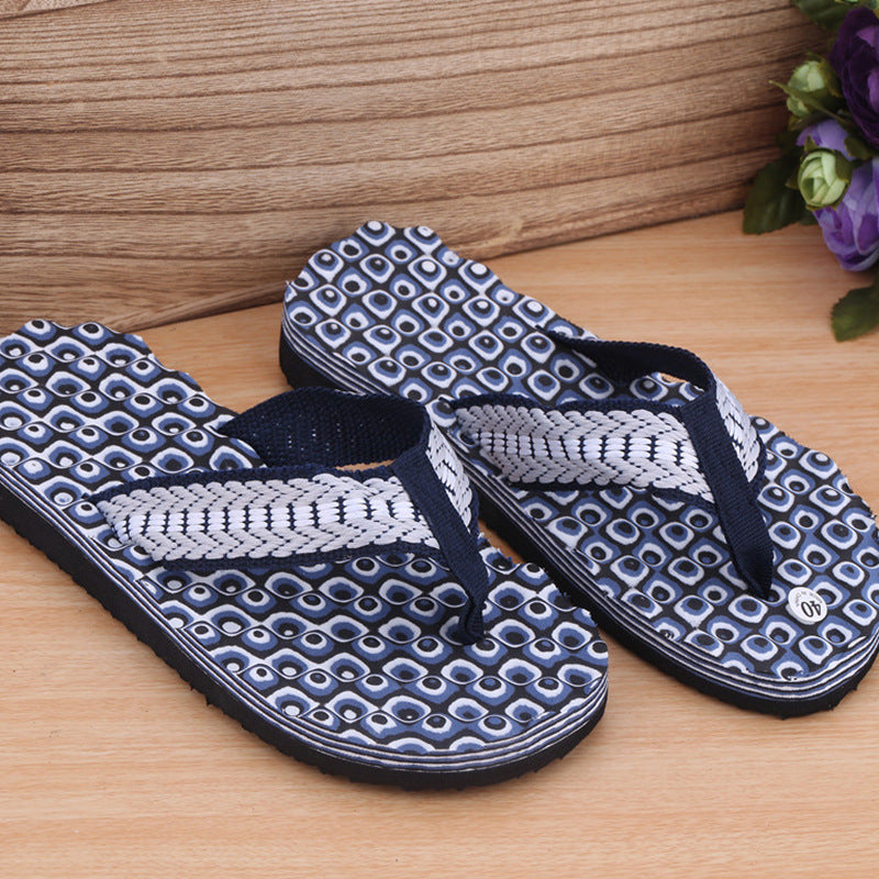 Flip-flops Spiral Pattern Beach Shoes EVA Non-slip Slippers