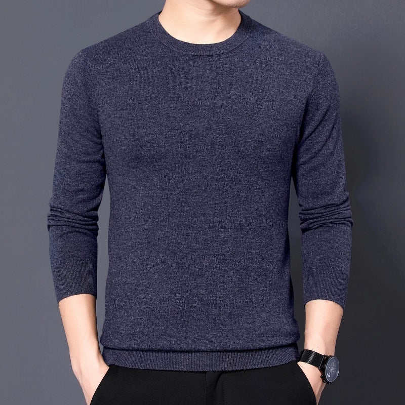 Round neck slim fit sweater