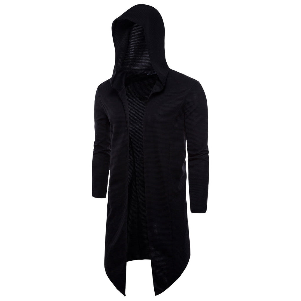 spring new foreign trade large size T-shirt long section without buckle windbreaker hooded cloak
