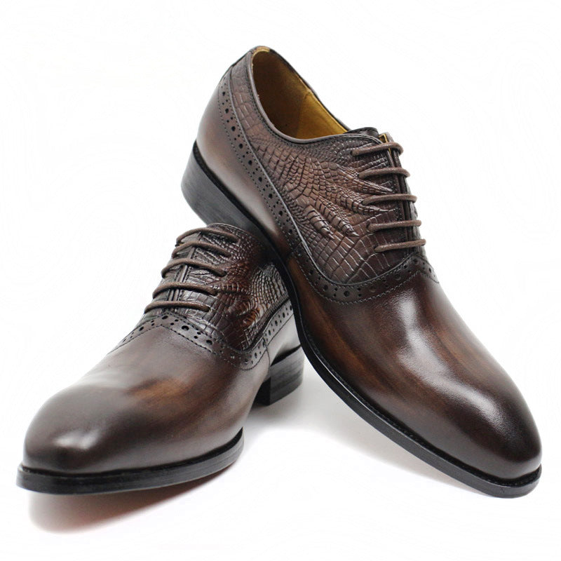 Fashion Top Layer Cowhide Business Leather Shoes