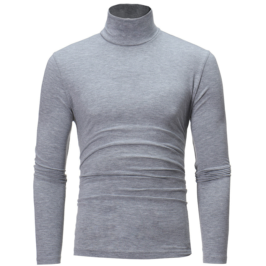 Men's turtleneck long-sleeved T-shirt