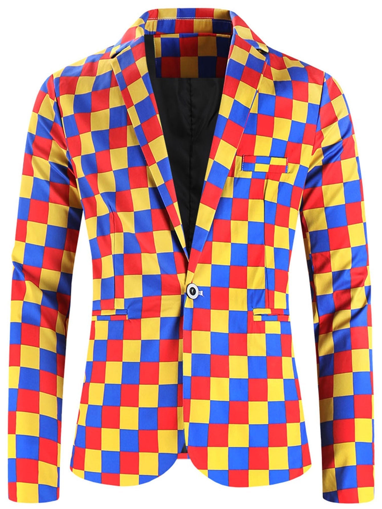 One Button Printing Leisure Suit Plus Size Men's Top