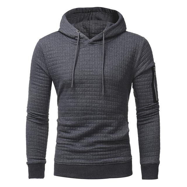 Men Sweatshirt Hoodie With Arm Zipper Long Sleeve hoodie