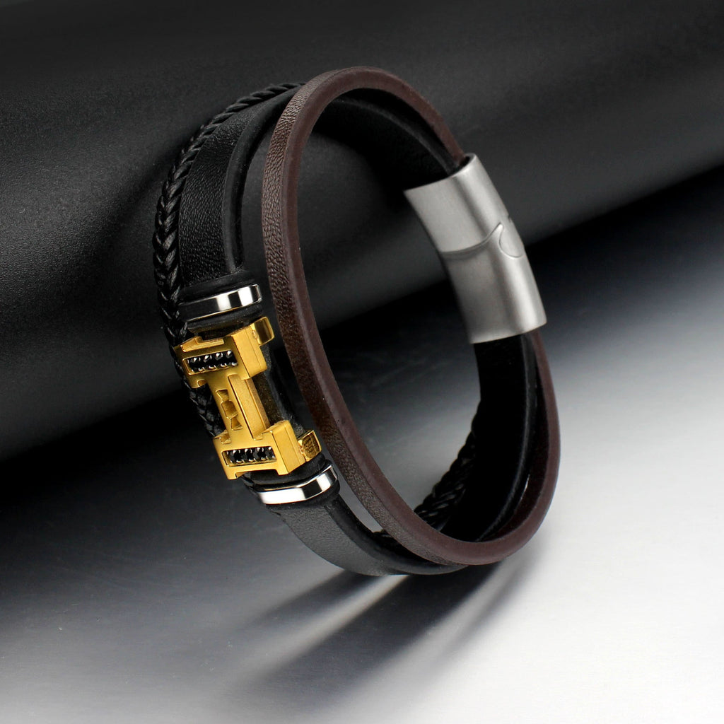 Three-layer braided diamond bracelet