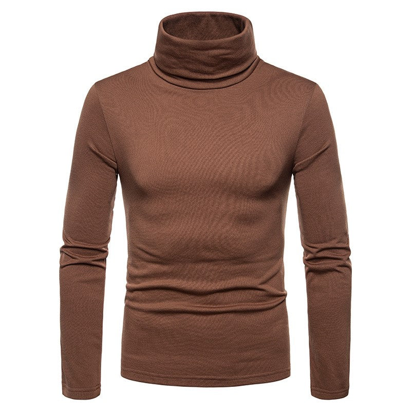 High-neck long-sleeved T-shirt