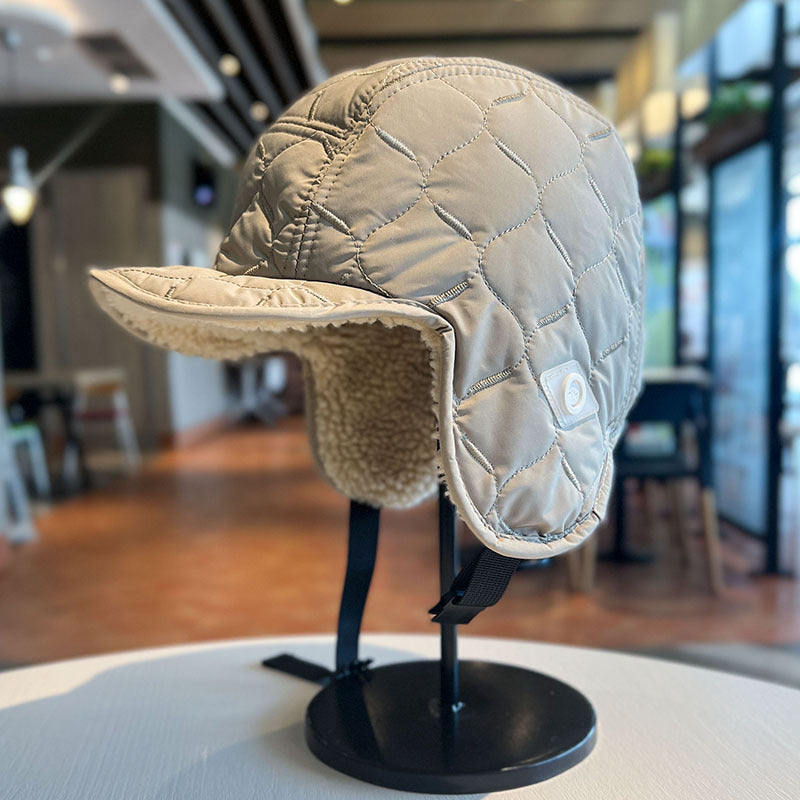 Thickened Fleece-lined Lamb Wool Warm Earflaps Cap