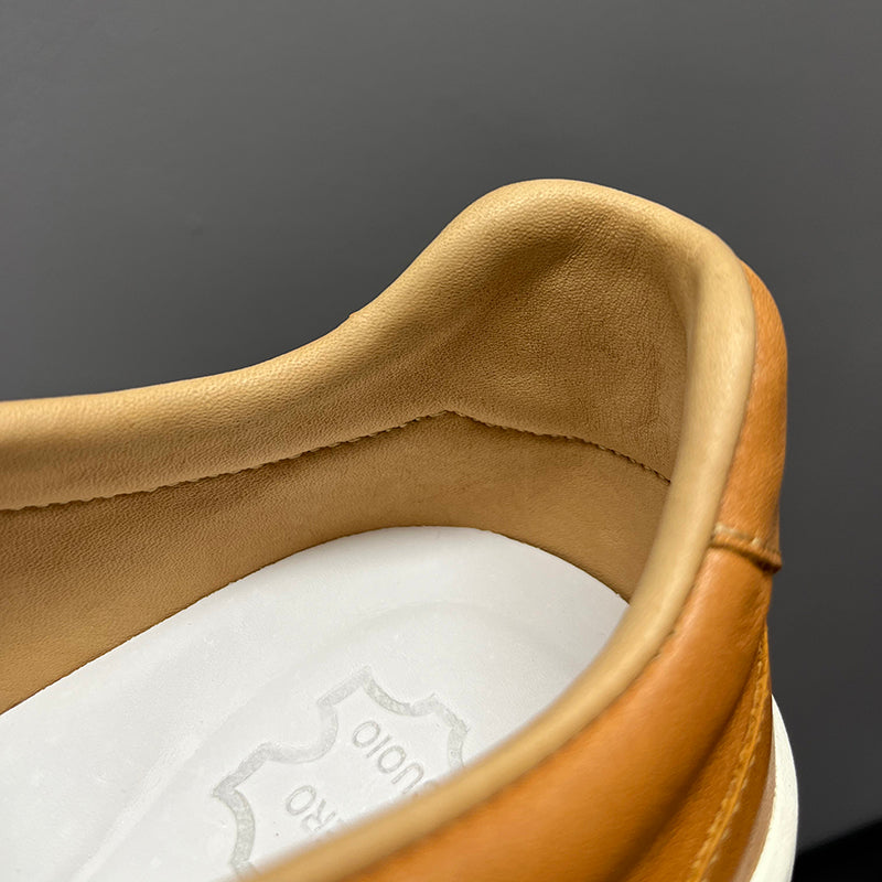 Soft Leather White Soft Bottom Casual Shoes