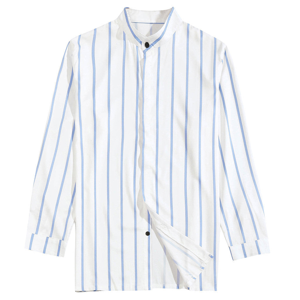 Printed wide lapel button cardigan long sleeve casual shirt